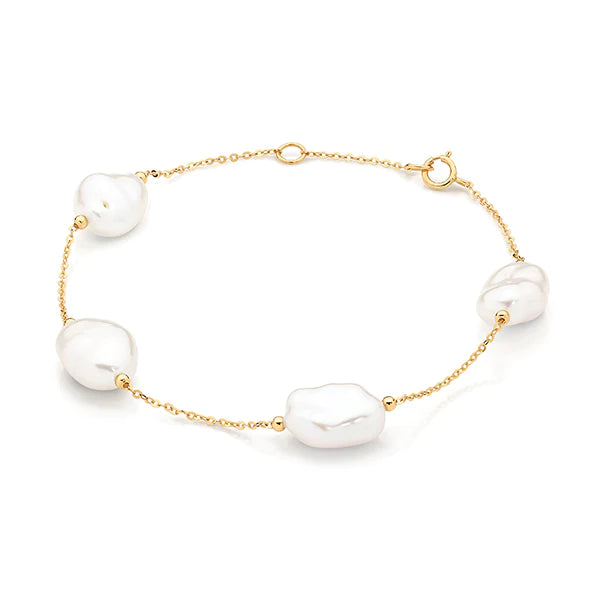 IKECHO KESHI PEARL CHAIN BRACELET – Mazins Diamond Jewellers